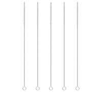 5 cepillos de paja, cepillo de limpieza de tubos, cepillo limpieza de tubos, 23 cm, blanco, cepillo fino para botellas, cepillo manguera de leche para boquilla de tetera y cafeteras de café espresso