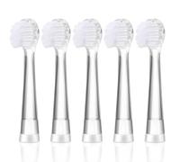 5 Cepillos de Repuesto para Niños para Seago SG513/SG977/SGEK6/DT-K6/K3, Cepillos de Repuesto para Cepillo de Dientes Eléctrico Infantil Seago de (white, 8-18 month)