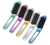 5 cepillos de viaje para el pelo con espejo, plegable, pequeño, mini cepillo de viaje portátil, peine de masaje para el cabello, peine plegable, cepillo de viaje para mujer, hombre y mujer (5 colores)