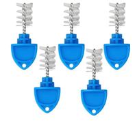 5 cepillos limpiadores de grifo de cerveza para boquillas de barril, cepillos de plástico confiables para una limpieza y mantenimiento efectivos (5 unidades, azul)