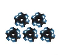 5 cestas de copo de nieve para bastón de senderismo, puntas de repuesto para bastón de senderismo, puntas de caminar, cestas de polvo de barro para camping, senderismo y montañismo (azul)