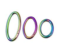5 Cierres a presión de Metal con Anilla Ovalada Abierta: Hebillas versátiles for Bolsos, Cinturones y más.(Colored,25mm)