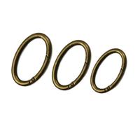 5 Cierres a presión de Metal con Anilla Ovalada Abierta: Hebillas versátiles for Bolsos, Cinturones y más.(Bronze,29mm)
