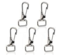 5 Cierres De Langosta Extra Gruesos, 29mm Gancho Correa Resorte Fijo, Ojo Cuadrado Cierres De Langosta, Mosquetones Ganchos De Acero Inoxidable Con Anillo En D, Clip De Gatillo Con Ojal Giratorio