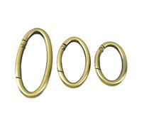 5 cierres de presión de metal con anilla ovalada abierta: hebilla versátil for correa de bolso y gancho de cadena for prendas y accesorios.(Brass,25mm)