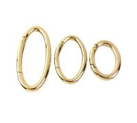 5 cierres de presión de metal con anilla ovalada abierta: hebilla versátil for correa de bolso y gancho de cadena for prendas y accesorios.(Lightgold,54mm)