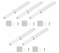 5 cierres magnéticos de 4.2 pulgadas, sistema de cierre de amortiguador de cajón con tornillo para armario, armario, puerta de muebles, color blanco