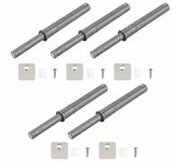 5 cierres magnéticos de 4.2 pulgadas, sistema de cierre de amortiguador de cajón con tornillo para armario, armario, puerta de muebles, color gris