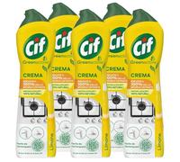 5 cif - Limpiador de crema de perfume de limón con microcristales multisuperficie - 5 botellas de 500 ml