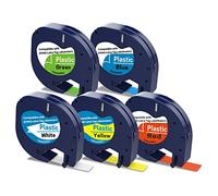 5 cintas adhesivas de color compatibles con DYMO Letratag 91201 91202 91203 91204 91205 de repuesto para Dymo Letratag LT-100h LT-110T QX 50 XR 2000