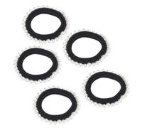 5 cintas antideslizantes para el pelo con diseño de perlas artificiales, accesorios de peinado de alta elasticidad para mujer, peinados para uso diario