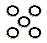 5 cintas antideslizantes para el pelo con diseño de perlas artificiales, accesorios de peinado de alta elasticidad para mujer, peinados para uso diario