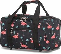 5 Cities - HOLD611-688, Equipaje- Equipaje de Mano Unisexo, Black Flamingos,