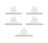 5 clips de acero para documentos, clip de bisagra de metal resistente, clip de bolsa de alimentos para archivos, facturas, recibos, suministros de conservación, clip de metal