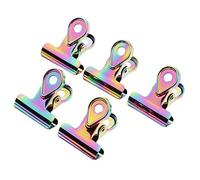 5 clips de arco iris con bisagra para oficina, suministros de carpeta de 2 cm