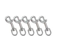 5 clips de buceo acero inoxidable 316 66 mm con gancho giratorio presión, hebilla ojal un solo extremo, clip for perros