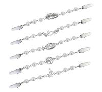 5 clips de cárdigan vintage para mujer, broche, broche, chal, clips de cárdigan, cadenas, collares, cierres para cuello, capa, bufandas, abrigos, groß, Metal, 0