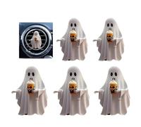 5 clips de ventilación de coche con diseño de fantasma, ambientadores, difusor de ventilación, accesorios de coche rosa, estética interior para mujer, decoración de ventilación de aire acondicionado