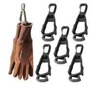 5 clips para guantes, clip para guantes, guantes de trabajo Grabber, clip para guantes, clip para guantes, pinzas para colgar guantes, toallas (negro)