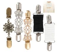 5 Clips Vintage Para Pullover Con Strass, Elegantes Broches Para Pañuelos Cuellos, Cardigans Y Blusas, Clip De Cintura Retro Para Aumentar El Estilo De Tus Outfits, Vintage Jersey Bufanda Clips
