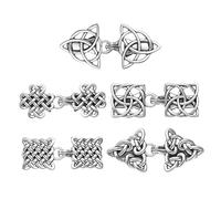 5 clips vintage para suéter para mujer, clips de bufanda hueca de moda, hebillas de bufanda de seda, accesorios para el cuello para mujer, cierres de chaqueta, broches de cadena, Metal