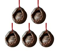 5 Colgantes - Decoración de árbol de Navidad para Colgar | 2D Plano Acrílico Decoración de Árbol de Navidad | Decoraciones de Coche | Decoraciones Interiores para Puerta, árbol de Navidad