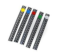 (5 colores x 20 piezas = 100 piezas) 0805 SMD LED Diodo Kit surtido de luces (mini chip 2,0 mm x 1,2 mm para PCB DC 20 mA) Iluminación súper brillante Bombilla Lámparas componentes electrónicos