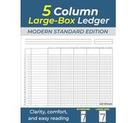 5 Column Large-Box Ledger: Modern Standard Edition for Small Business & Personal Finance (Part of the 5-Column Large-Box Ledger Series)