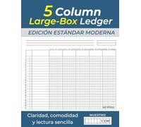 5 Column Large-Box Ledger: Registre ingresos, gastos y saldos con claridad durante todo el año (Part of the 5-Column Large-Box Ledger Series)