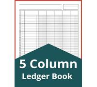 5 Column Ledger Book: 8.5 x 11" 120 Pages Accounting Ledger for Bookkeeping or Personal Finance, Columnar Pad for Small Business, Five Column Ledger Notebook