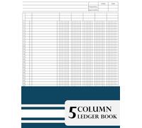 5 Column Ledger Book: **8.5x11** 5 Column Income and Expense Tracker for Business and Personal Use