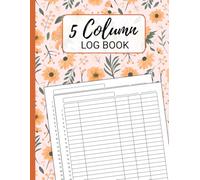 5 Column Log Book: Customizable Columnar Notebook for Managing Accounts, Tracking Inventory, suitable for Small Business and Personal Use.
