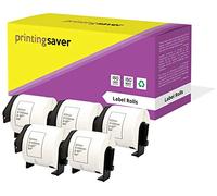 5 Compatibles Rollos DK11202 DK-11202 62mm x 100mm Etiquetas para Brother P-Touch QL-500 QL-550 QL-570 QL-700 QL-800 QL-810W QL-820NWB QL-1050 QL-1060N QL-1100 QL-1110NWB (300 Etiquetas por Rollo)