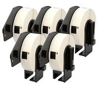 5 Compatibles Rollos DK11204 DK-11204 17mm x 54mm Etiquetas para Brother P-Touch QL-500 QL-550 QL-570 QL-700 QL-800 QL-810W QL-820NWB QL-1050 QL-1060N QL-1100 QL-1110NWB (400 Etiquetas por Rollo)