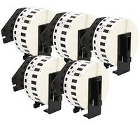 5 Compatibles Rollos DK22214 DK-22214 12mm x 30,48m Etiquetas continuas para Brother P-Touch QL-500 QL-550 QL-560 QL-570 QL-700 QL-720NW QL-800 QL-810W QL-820NWB QL-1050 QL-1060N QL-1100 QL-1110NWB