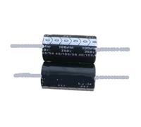 5 condensadores electrolíticos polarizados axialmente horizontales de 100 uf y 350 V, 350 V, 100 uf, 22 x 41 mm