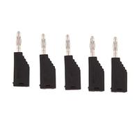 5 conectores banana de 4 mm para sondas de prueba, conector medidor de instrumentos, color negro