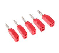 5 conectores banana de 4 mm para sondas de prueba, conector medidor de instrumentos, color rojo