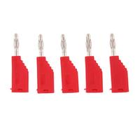 5 conectores banana de 4 mm para sondas de prueba, conector medidor de instrumentos, color rojo