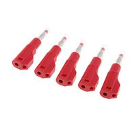 5 conectores banana de 4 mm para sondas de prueba, conector medidor de instrumentos, rojo, 600 V