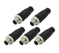 5 Conectores Circulares de A codificado 5 Pines m12, sensores de Cable de 12 mm instalados en el Sitio, Conectores Circulares industriales ip67 sin blindaje Código de Conector Recto A 125V 4a