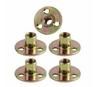 5 Conectores De Acoplamiento De Brida M6/M8/M10 Tuerca En T Hierro Galvanizado Base Redonda Para Fijacion Industrial Y Montaje Estructural