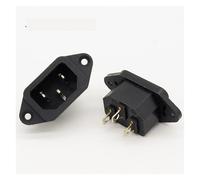 5 conectores de entrada de alimentación de panel macho IEC 320 C14 de 3 polos, CA 250 V, 10 A