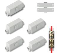 5 conectores de paso de 2 polos, 100 A, 1000 V, doble tornillo para 2,5-16 mm², cable de derivación de línea principal, carcasa ABS, carcasa para lámparas de techo, interruptor de instalación