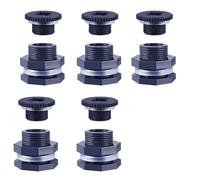 5 conectores de tanques de agua para el hogar, 3/4 pulgadas, para jardín, tanques de agua, junta de montaje de mamparo para barriles de lluvia