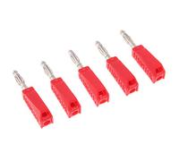 5 conectores tipo banana de 4 mm para sondas de prueba, medidor de instrumentos, color rojo, tipo B5426