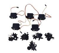 5 conjuntos 55 g Servo Motor and Arms 180 grados de engranaje de plástico Analógico Servo Motor 3-7.2V para robot bípedo Barco de automóvil RC