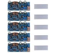 5 convertidores de 80 W CC CC 2-24 V a 3-30 V 4 A, módulo de alimentación CC CV, fuente de alimentación regulada ajustable, 3,7 V, 6 V, 9 V, 12 V