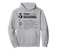 5 Cosas que debes saber sobre mi abuela Cita divertida Sudadera con Capucha