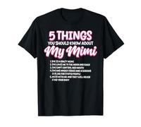 5 cosas que debes saber sobre mi abuela del Día de la Madre Mimi Camiseta